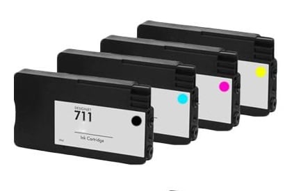 Compatible HP 711 set of 4 Ink Cartridges 